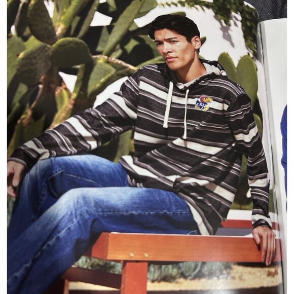 Men's Colosseum Kansas Jayhawks Rasta Pullover Hoodie Large New - Picture 2 of 12